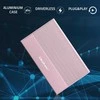Išorinio kietojo disko dėklas Aliumininis korpusas skirtas diskui SSD HDD 25" sata USB 3.0 itin greitas 5 Gb/s 2 TB rožinis Qoltec
