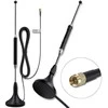4G LTE 600-2700MHz antena su magnetiniu pagrindu - 5dBi - SMA - vidinė - Qoltec 57059