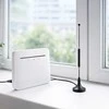 4G LTE 600-2700MHz antena su magnetiniu pagrindu - 5dBi - SMA - vidinė - Qoltec 57059
