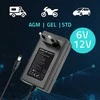 Qoltec automatinė kroviklis do akumulatora AGM GEL STD 6V 12V | 1.5A | Prostownik su sygnalizatorem LED