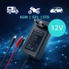 Qoltec automatinė kroviklis do akumulatora AGM GEL STD | Prostownik 12V | 2A | 24W | 5.5x2.1 | Kabelis 1.8m