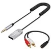 Roxtone „Qoltec“ belaidis adapteris, garso ir HiFi imtuvas namams ir automobiliui | „Bluetooth 6.0“ | 2 x RCA | 1 x AUX minijungtis (3,5 mm) | USB | Mikrofonas