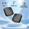 Roxtone Qoltec Bezprzewodowy transmiter odbiornik Audio HiFi Home&amp;Car| Bluetooth 6.0 | NFC | 2 x RCA | 1 x AUX MiniJack 3.5mm| Mikrofonas