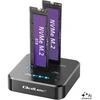 Qoltec Doko stotelė dysków SSD M.2 NVMe | PCIe | DUAL 2 x 8TB | USB-C 3.2 | 10Gb/s | klonowanie offline