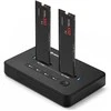 Qoltec Doko stotelė dysków SSD M.2 NVMe| PCIe | USB-C | 20Gb/s | DUAL 2 x 8TB | klonowanie offline