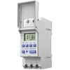 „Qoltec Elektroninis TIMER“ laikmatis DIN bėgeliui su įmontuota baterija | 7 dienų tvarkaraštis | 16 programų