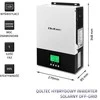 QOLTEC 53876 hibridinis autonominis saulės energijos inverteris, 2,4 kW 80A MPPT sinusas
