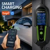 Qoltec Įkroviklis automobiliui elektrycznego EV i hybryd su regulacją 2w1 Typ2 | 3.5kW | 230V | SCHUKO 16A | Wi-Fi | Tuya | Smart life | LCD | 5m