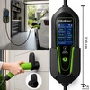QOLTEC įkroviklis elektromobiliams ir hibridiniams automobiliams 2 viename Type 2 reguliuojamas 3,5 kW 230 V SCHUKO 16 A Wi-Fi Tuya Smart Life LCD 5 m