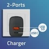 Adapteris Įkroviklis gan power pro 1xusb-c 1xusb 30w 5-20v 1.5-3a juodas Qoltec