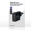 Adapteris Įkroviklis gan power pro 2xusb-c 2xusb 130w 5-20v 1.5-5a pd juodas Qoltec