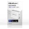 Adapteris Įkroviklis tinklo 100 W gan 5-20 V 15-5 A 2 x usb-c pd 1 usb qc 3.0 baltas Qoltec
