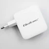 Adapteris Įkroviklis tinklo 140w gan 5-20v 2.5-5a 3 x usb-c pd 1 usb qc 3.0 baltas Qoltec