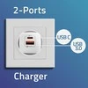 QOLTEC 50763 GaN ULTRA 35W įkroviklis / 5-20V / 2,25 3A / 1 x USB tipo C PD / 1x USB / Baltas