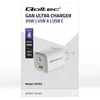 QOLTEC 50763 GaN ULTRA 35W įkroviklis / 5-20V / 2,25 3A / 1 x USB tipo C PD / 1x USB / Baltas