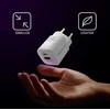 QOLTEC 50763 GaN ULTRA 35W įkroviklis / 5-20V / 2,25 3A / 1 x USB tipo C PD / 1x USB / Baltas