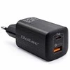 QOLTEC 50766 GaN ULTRA 65W charger / 5-20V / 2.25 3.25A / 1 x USB type C PD / 1x USB / Juodas