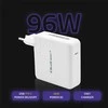 QOLTEC 51709 Maitinimo įkroviklis Greitas 96W 5 20V 3 4.7A USB C PD Baltas