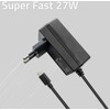 Qoltec Įkroviklis Super FAST PD do Raspberry PI 5 | USB-C | 27W | 5.1V | 5A | Juoda