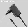 Qoltec Super FAST PD įkroviklis, skirtas Raspberry PI 4 | USB-C | 15W | 5V | 3A | Juoda
