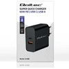 Įkroviklis - Qoltec 52380 65W PD USB-C &amp; USB Juodas