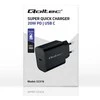 Qoltec Super Quick PD | USB-C | 20W | 5-12V | 1,67-3A | Juoda