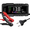 Qoltec Inteligentna mikroprocesorinis kroviklis 12V 6A | Prostownik su funkcija naprawy do akumulatora AGM GEL LiFePO4 | LCD