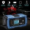 Qoltec Inteligentna mikroprocesorinis kroviklis 12V 15A | Prostownik su funkcija naprawy | AGM GEL LiFePO4 | 9- stopniowe ładowanie