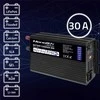 QOLTEC 51955 Smart Monolith įkroviklis LiFePO4 AGM GEL SLA akumuliatoriams / 30A / 12V