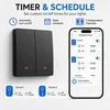 Qoltec 52708 Smart 2-Gang Light Switch | Wi-Fi | Timer | Tuya | Smart life | Juodas