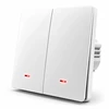 Qoltec 52706 Smart 2-Gang Light Switch | Wi-Fi | Timer | Tuya | Smart life | Baltas