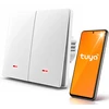 Qoltec Inteligentny 2-kanałowy jungiklis wyłacznik światła | Wi-Fi |Timer| Tuya | Smart life | Baltas