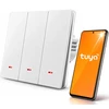 Qoltec Inteligentny 3-kanałowy jungiklis wyłacznik światła | Wi-Fi | Timer| Tuya | Smart life | Baltas