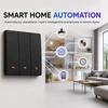 Qoltec Inteligentny 3-kanałowy jungiklis wyłącznik światła | Wi-Fi | Timer | Tuya | Smart life | Juodas