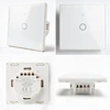 Qoltec Inteligentny dotykowy 1-kanałowy jungiklis wyłącznik światła | Wi-Fi | Timer | Tuya | Smart life | Hartowane szkło | Baltas