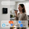 Qoltec Inteligentny dotykowy 1-kanałowy jungiklis wyłącznik światła | Wi-Fi | Timer | Tuya | Smart life | Hartowane szkło | Juodas