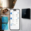 Qoltec 52711 Smart Touch 1-Gang Light Switch | Wi-Fi | Timer | Tuya | Smart Life | Tempered Glass | Juodas