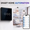 Qoltec Inteligentny dotykowy 3-kanałowy jungiklis wyłącznik światła | Wi-Fi | Timer | Tuya | Smart life | Hartowane szkło | Juodas