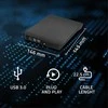 Qoltec išorinis USB 3.0 9,5 mm SATA optinio disko dėklas su integruotu laidu