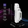 Qoltec 1-fazowy elektroninis licznik | miernik zużycia energii na szynę DIN | 230V | 30A | LCD | 1P