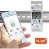 Qoltec 1-fazowy elektroninis licznik | miernik zużycia energii na szynę DIN | Wi-fi | TUYA | 230V | LCD