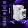 Qoltec Jednofazowy elektroninis licznik zużycia energii na szynę DIN | RESET | licznik okresowy i stały | 230V | 60A | LCD | LED | 2P