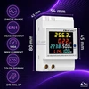 Qoltec Vienfazis skaitiklis 6v1 | energijos suvartojimo matuoklis ant DIN bėgelio | 230V | 100A | LCD | CT | 3P