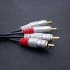 QOLTEC 52335 Cable 2xRCA male 2xRCA male 0.5m Juodas