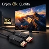 Qoltec Kabelis DisplayPort v2.1 męski | DisplayPort v2.1 męski | 8K | 54G | 1.5m