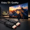 Qoltec Kabelis DisplayPort v2.1 męski | DisplayPort v2.1 męski | 8K | 40G | 0.5m