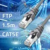 Qoltec Kabelis Patchcord FTP | CAT5e | 2 x RJ-45 | 1.5m | High speed | Gold | Ekranowany