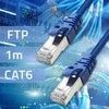 Qoltec Kabelis Patchcord FTP | CAT6 | 2 x RJ-45 | 1m | High speed | Gold | Ekranowany