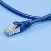 Tinklo laidas Kabelis sujungimo ftp cat6 2 x rj-45 5 m didelės spartos auksinis ekranuotas Qoltec