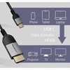 HDMI laidas Qoltec USB-C ir HDMI didelės spartos 4K 60 Hz 32AWG 2 m adapterio kabelis